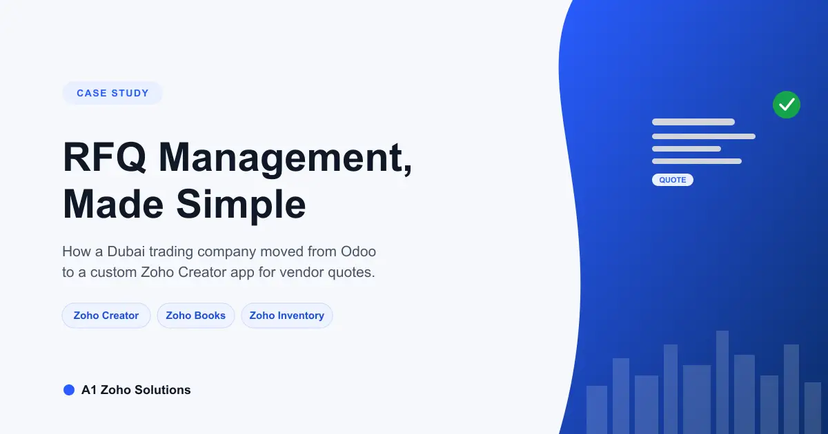 Zoho Creator RFQ management - A1 Zoho Solutions