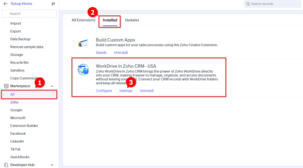 WorkDrive In Zoho CRM Widget - 